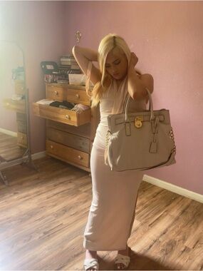 Women's Halter Ruched Bodycon skirt and top set in Blush